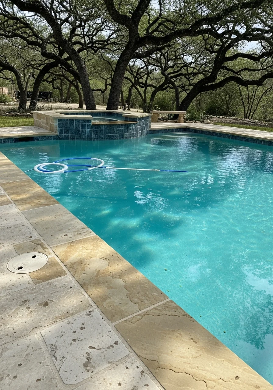 Detail of a Boerne home showing regional architectural style and Hill Country setting.