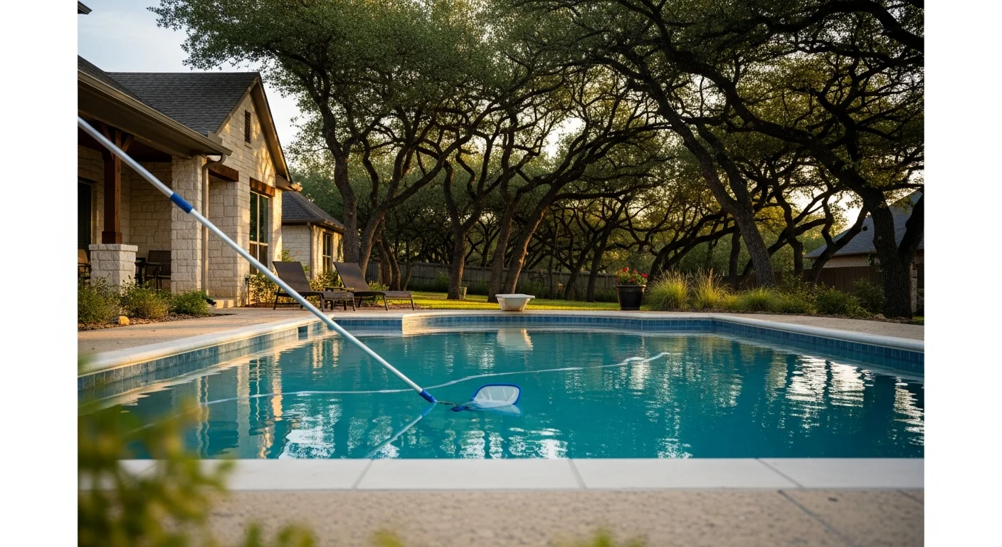 Residential home in Seguin with mature trees and established landscaping, typical of Guadalupe County neighborhoods.